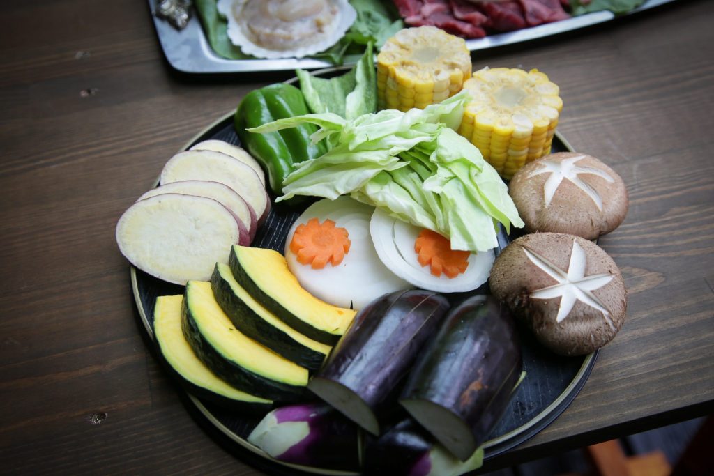 バーベキュースペシャル食材の高原野菜