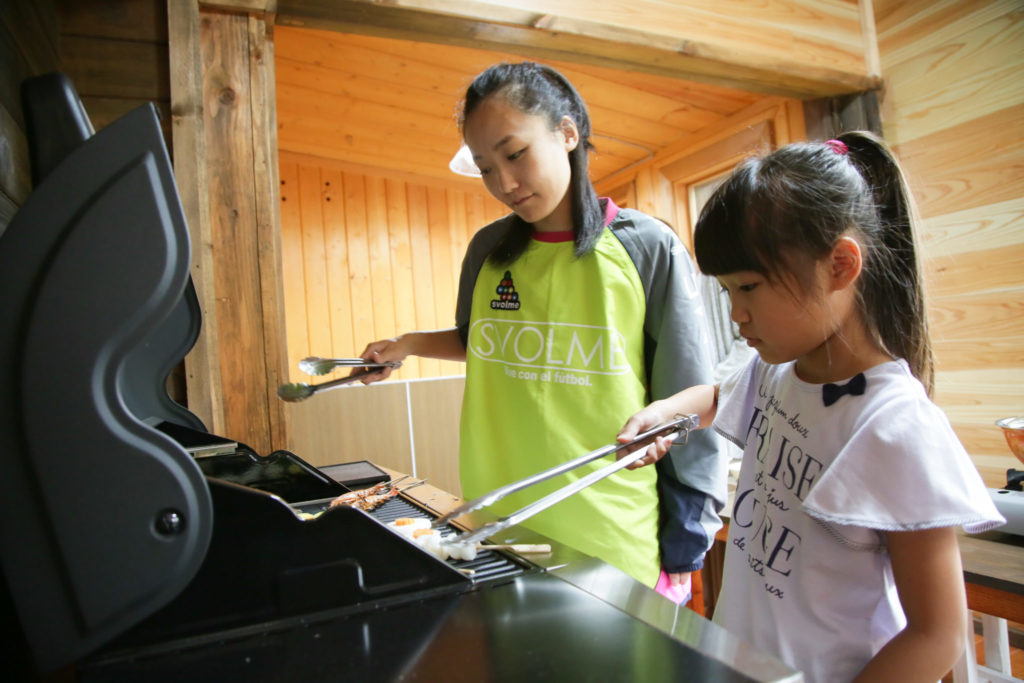 コテージでBBQ