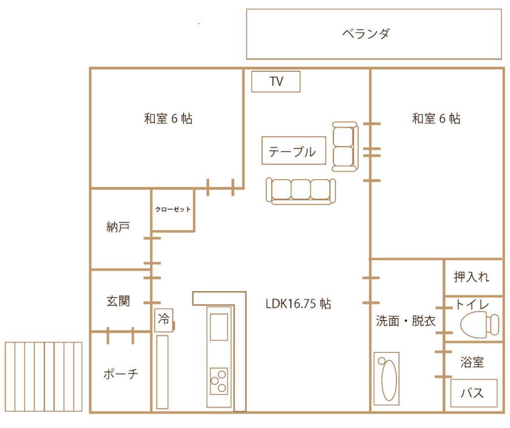 コテージ「アリエッティ」の間取り図