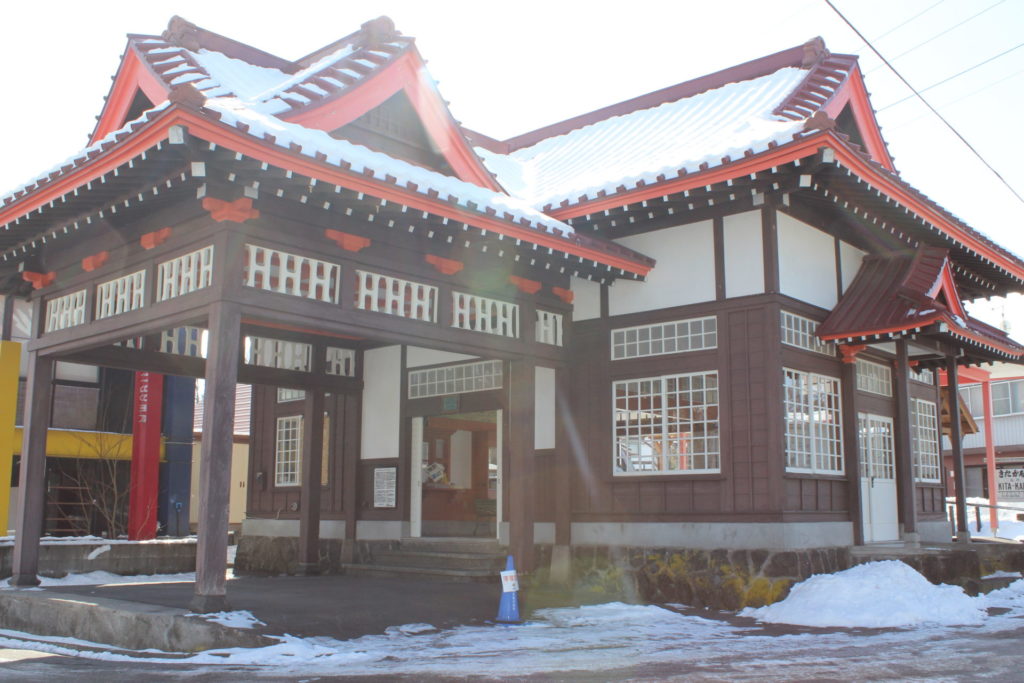 北軽井沢駅（草軽電鉄駅舎）冬の状況