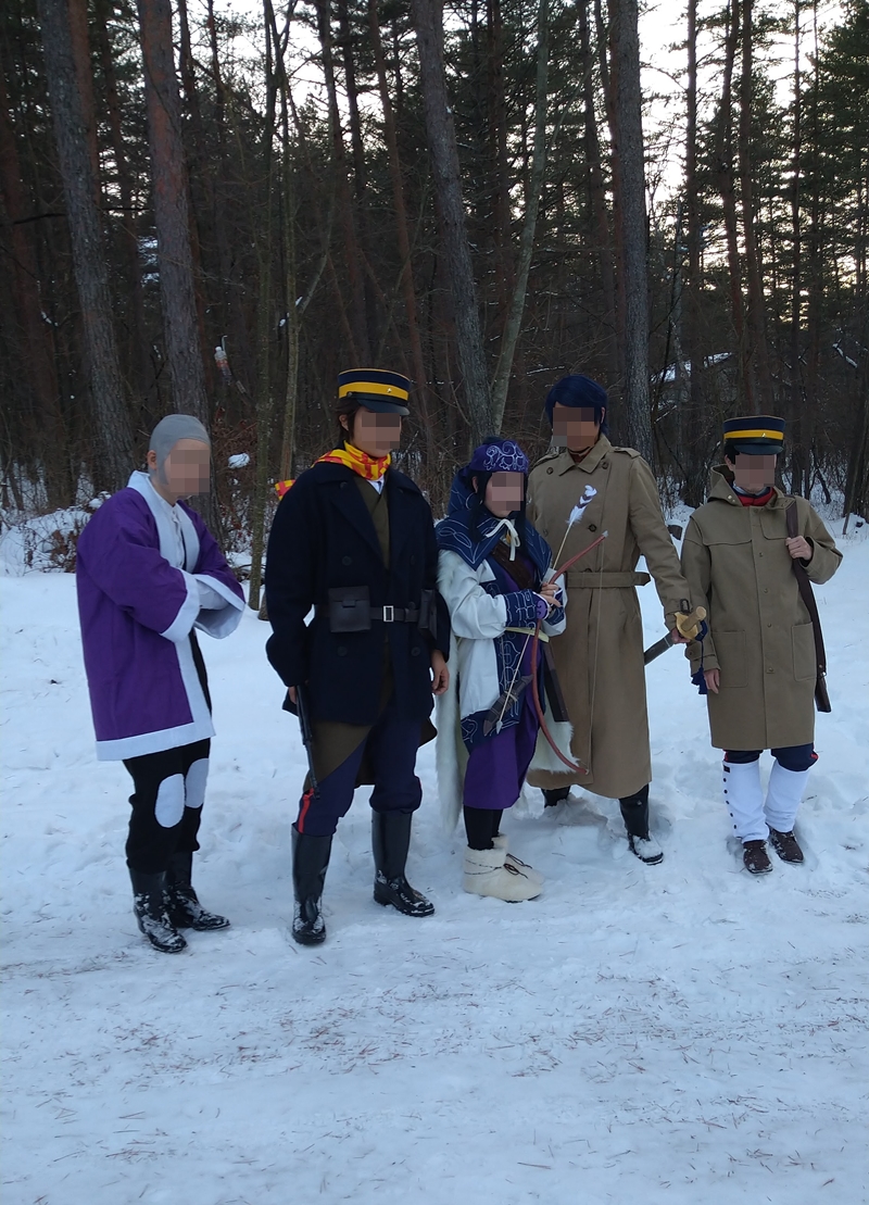 軽井沢コスプレで雪ロケゴールデンカムイ