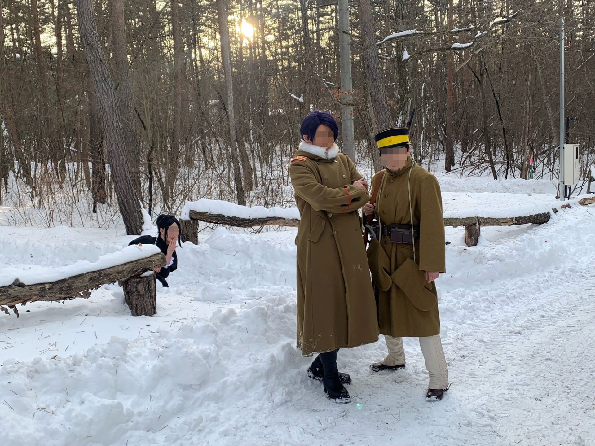 プライベート空間でコスプレ雪ロケ