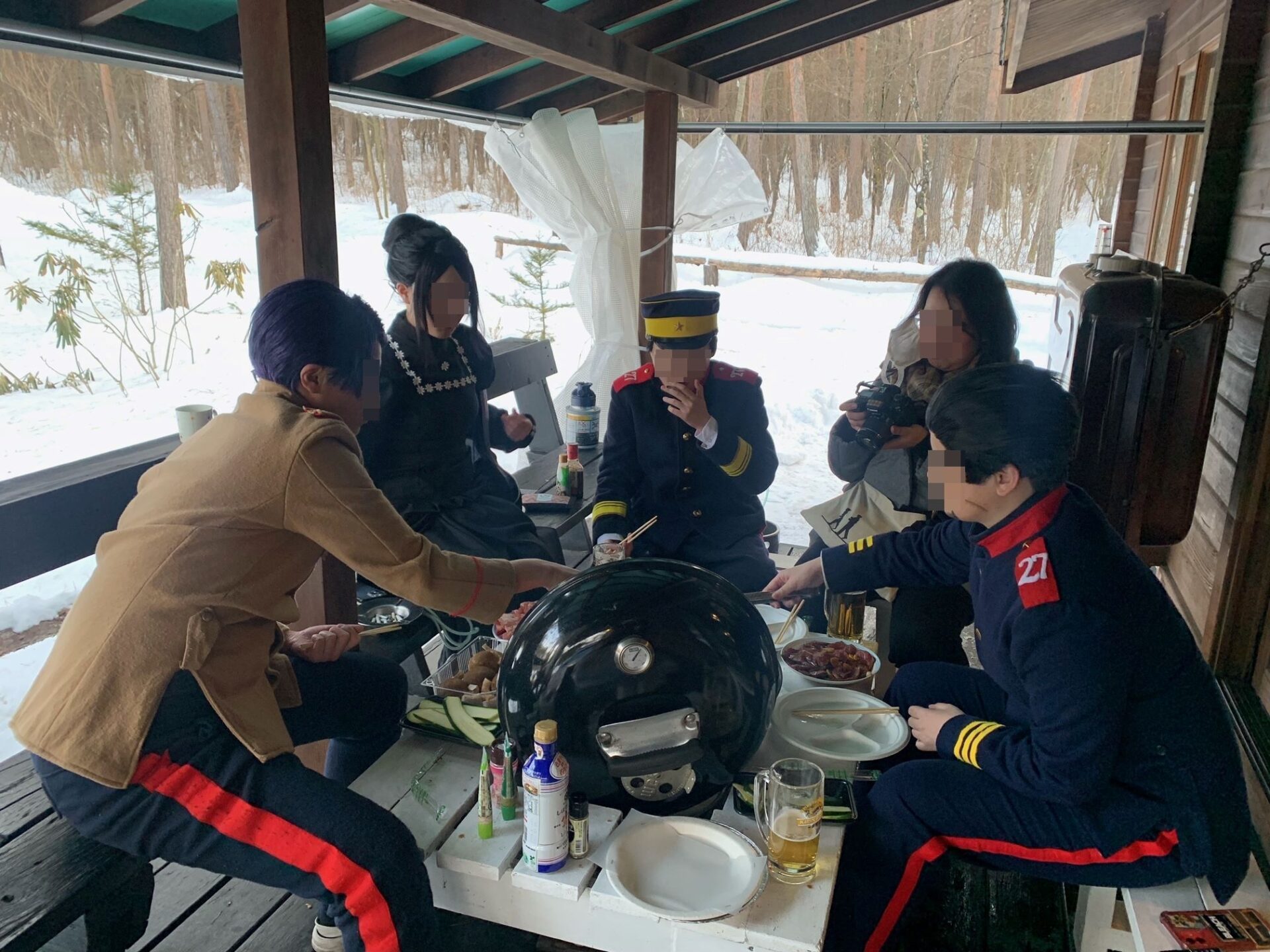 コスプレでBBQ